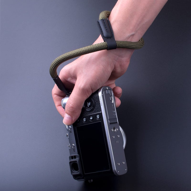 VKO Camera Wrist Strap, Rope Camera Strap Wrist for DSLR SLR Mirrorless Cameras Hand Strap Black Green - Image 3